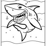 Shark coloring sheet for children free download