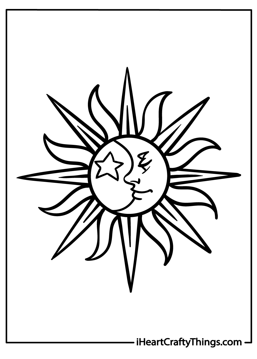 sun and moon coloring pages