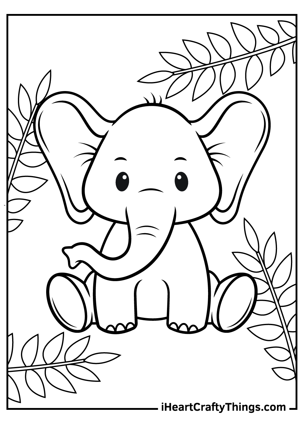 Baby hippo printable coloring sheet pdf
