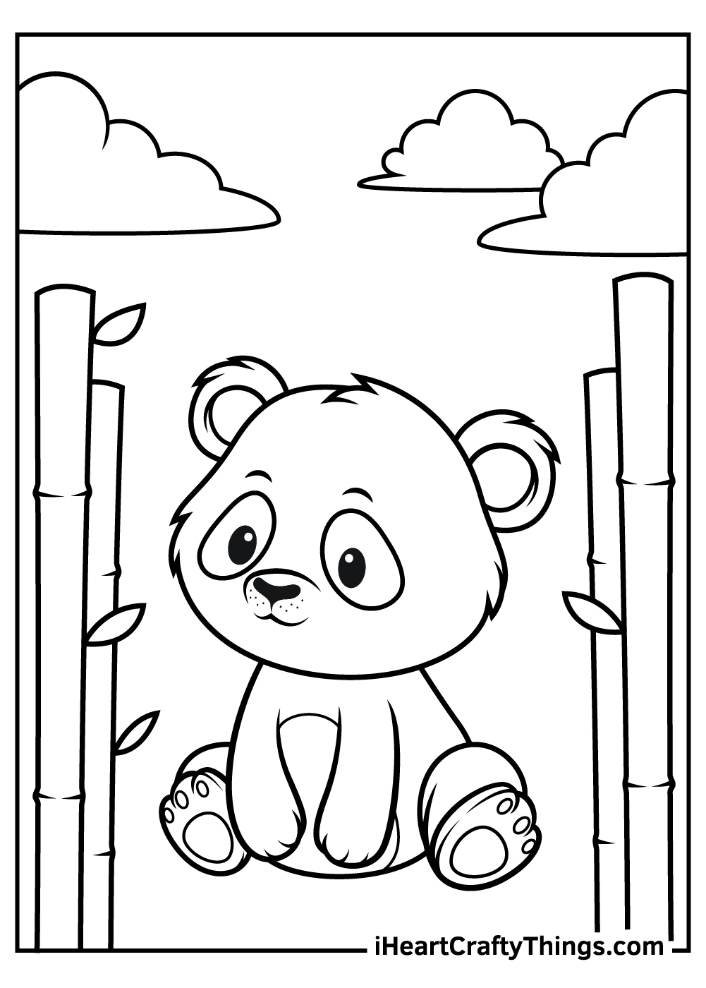 Free baby tiger coloring page for kids