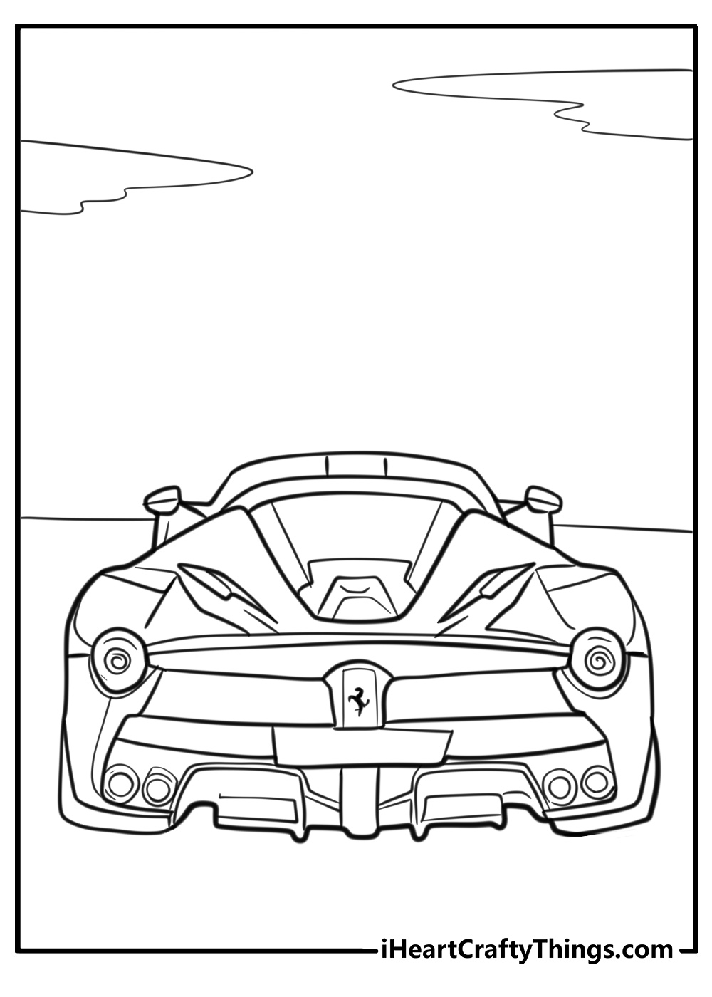Backend of a ferrari supercar