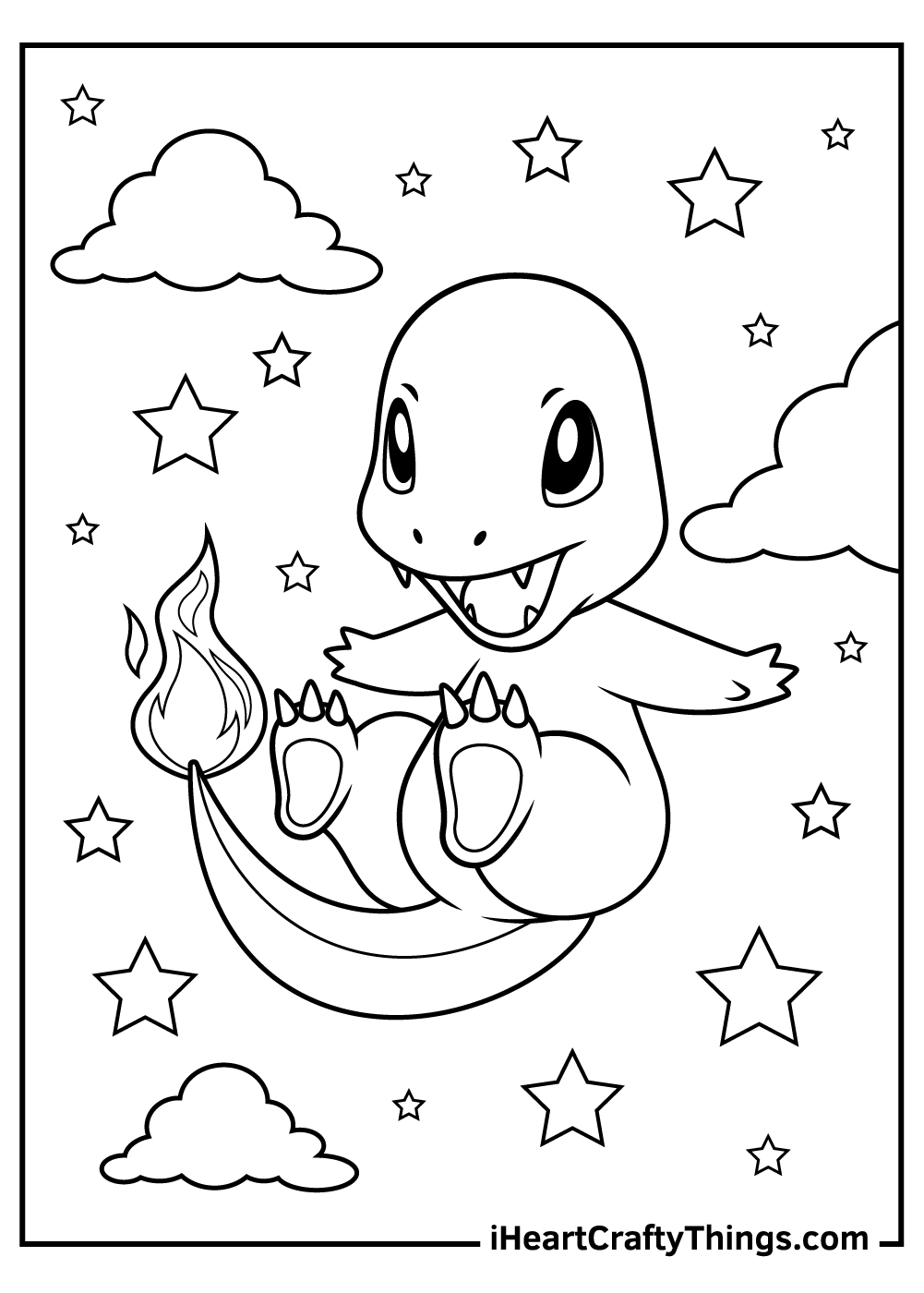 black and white charmander coloring pages free printable