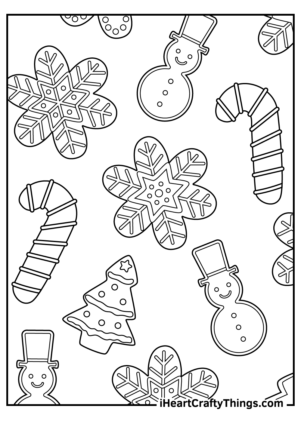 detailed christmas gingerbread coloring pages