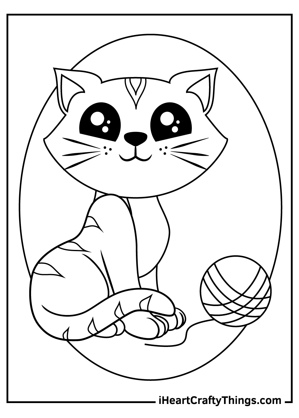 really cute kitten coloring pages for preschoolers