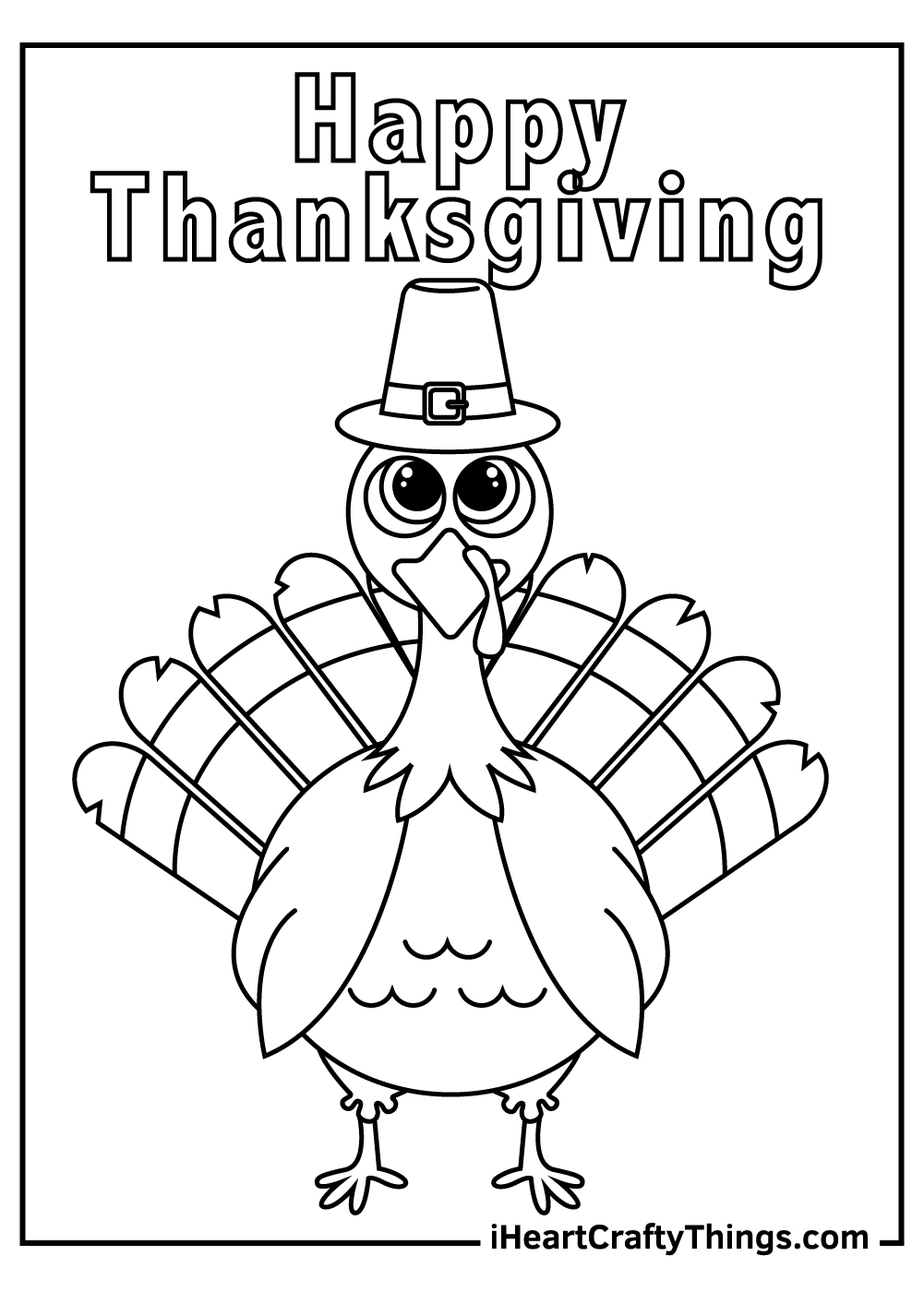 happy thanksgiving turkey coloring pages free printables