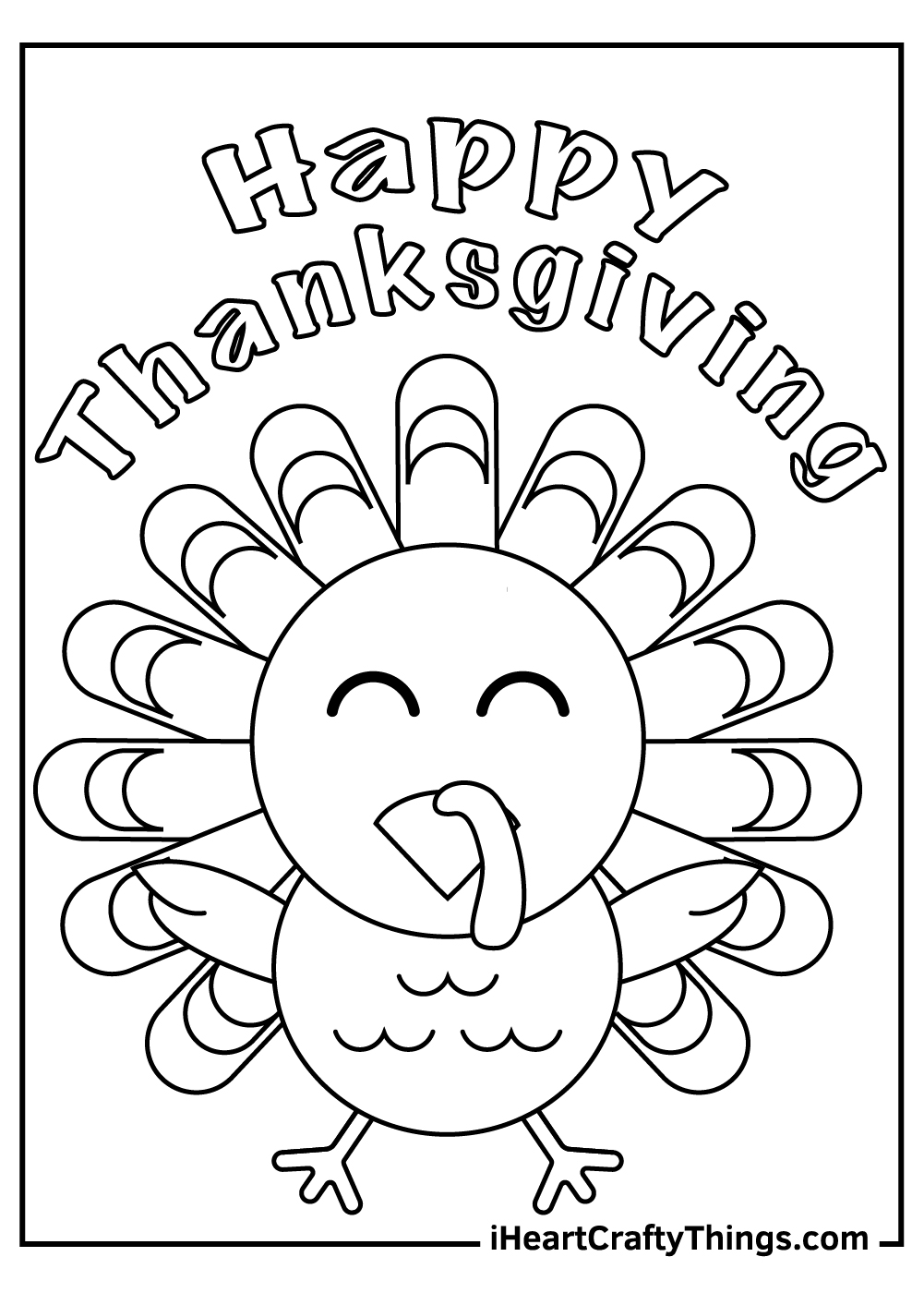 happy thanksgiving turkey coloring sheets free printable pdf