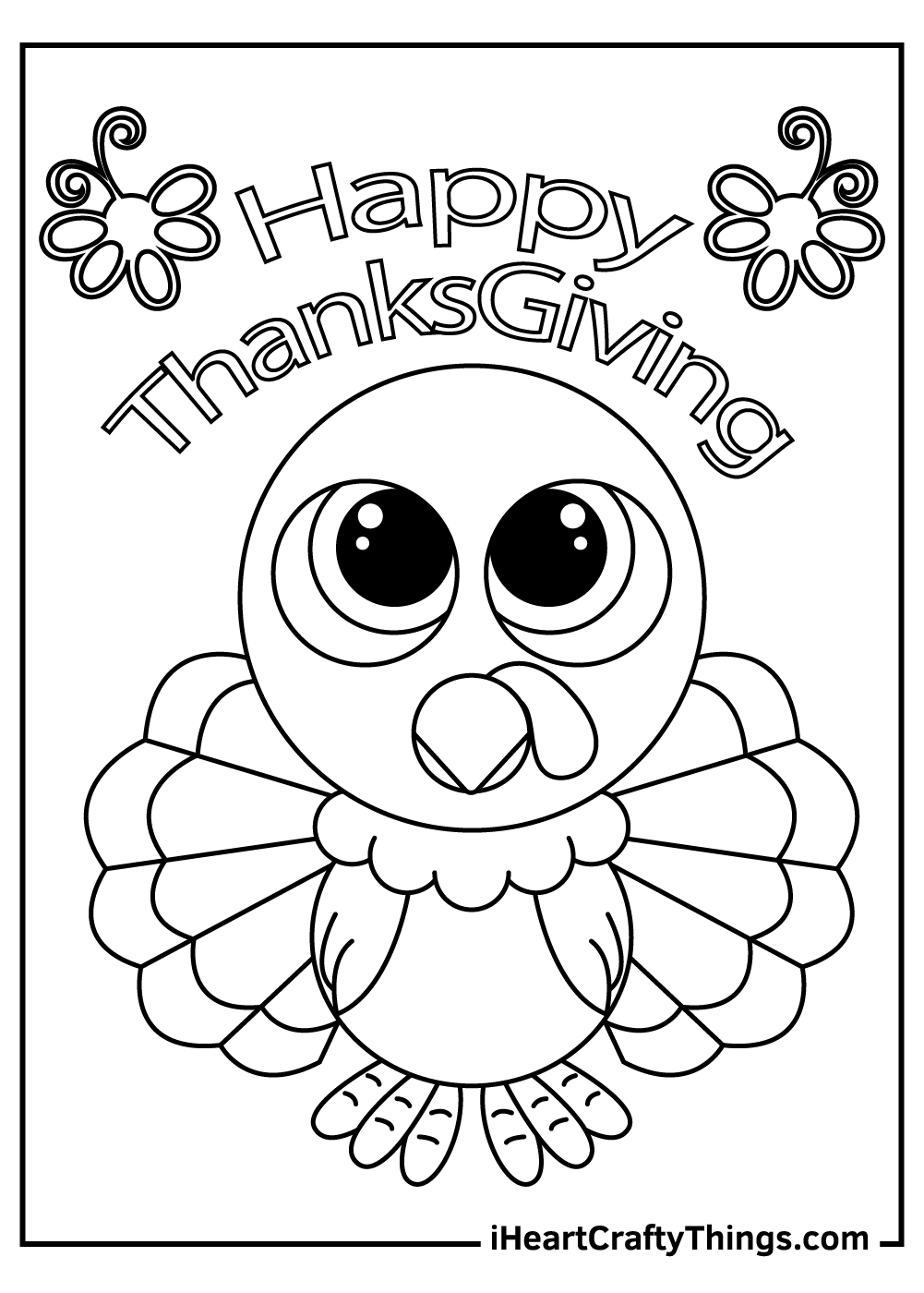 happy thanksgiving turkey coloring pages for kids free