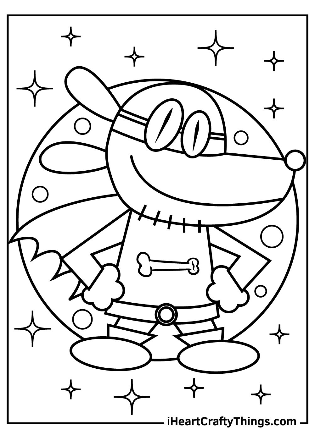 dog man coloring pages for kids free print out