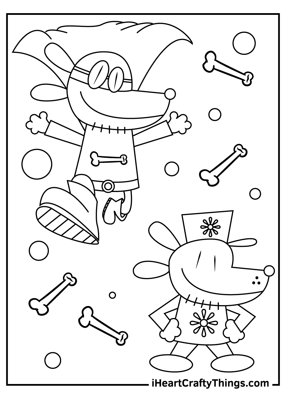 dog man coloring pages for adults free