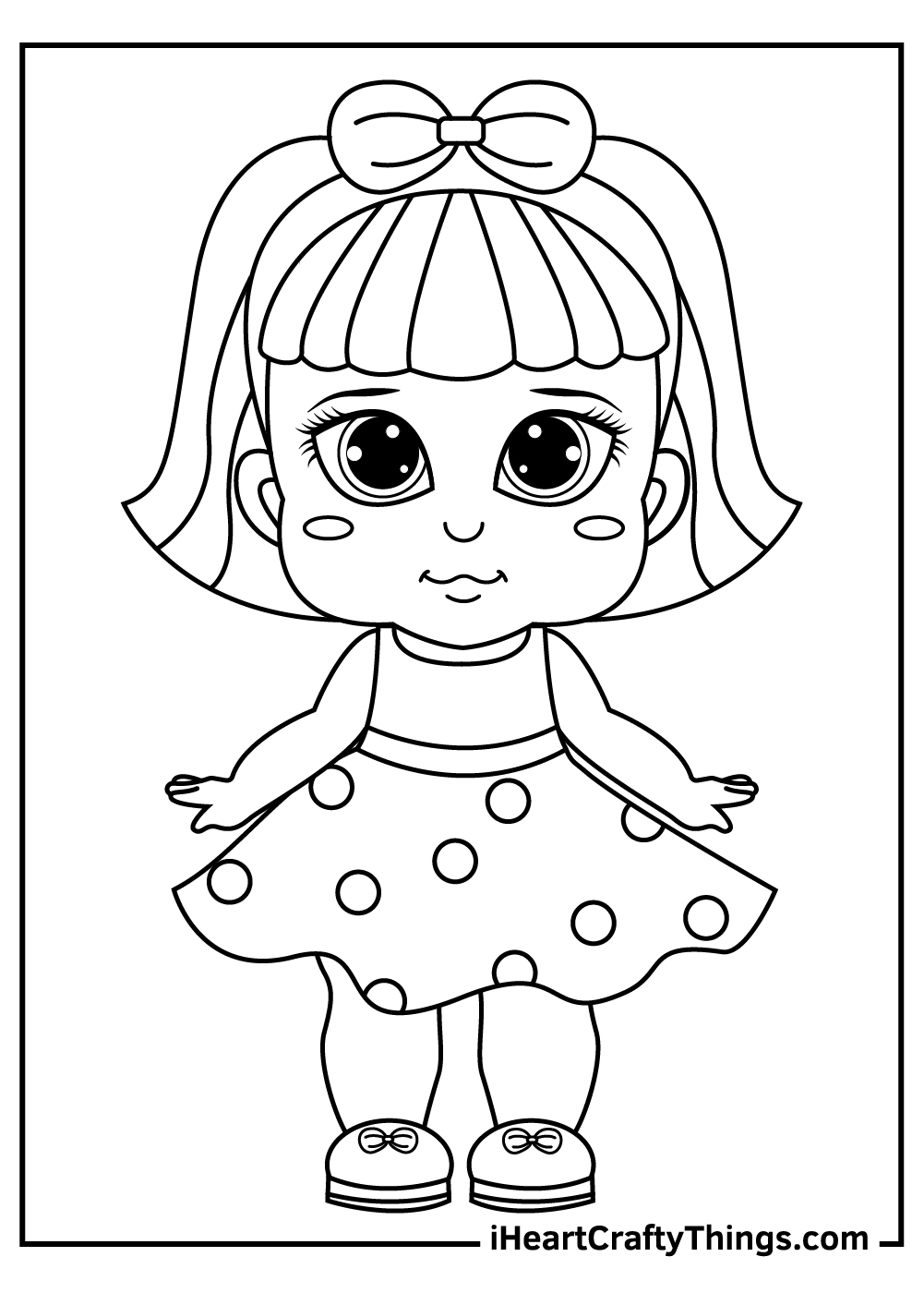 cute little dolls coloring pages free pdf