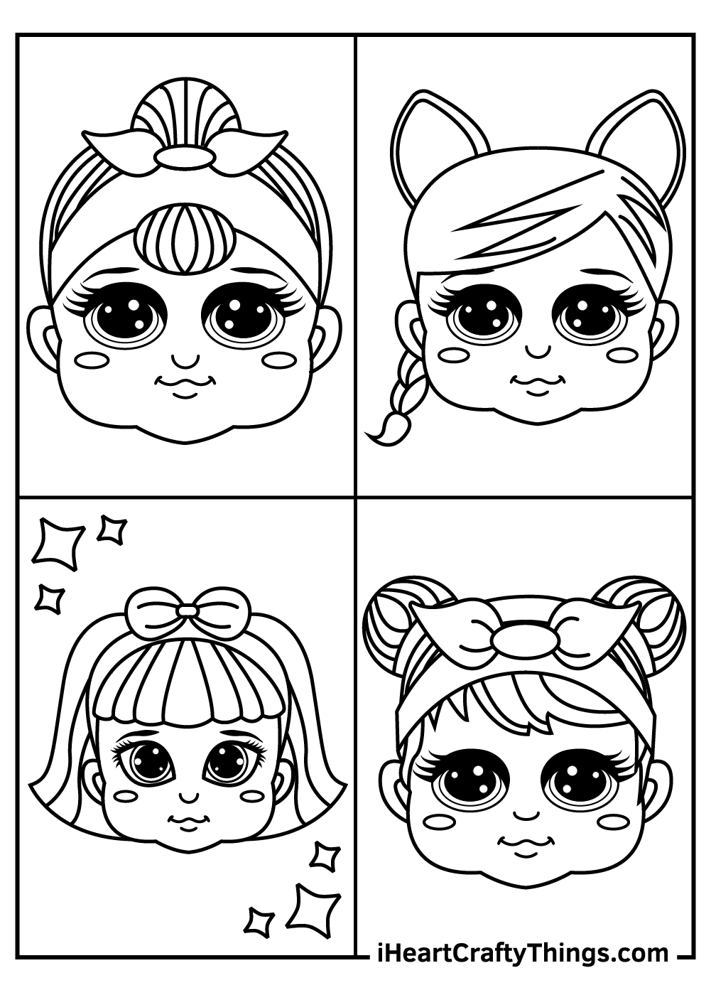 heads of lol dolls coloring pages free printable