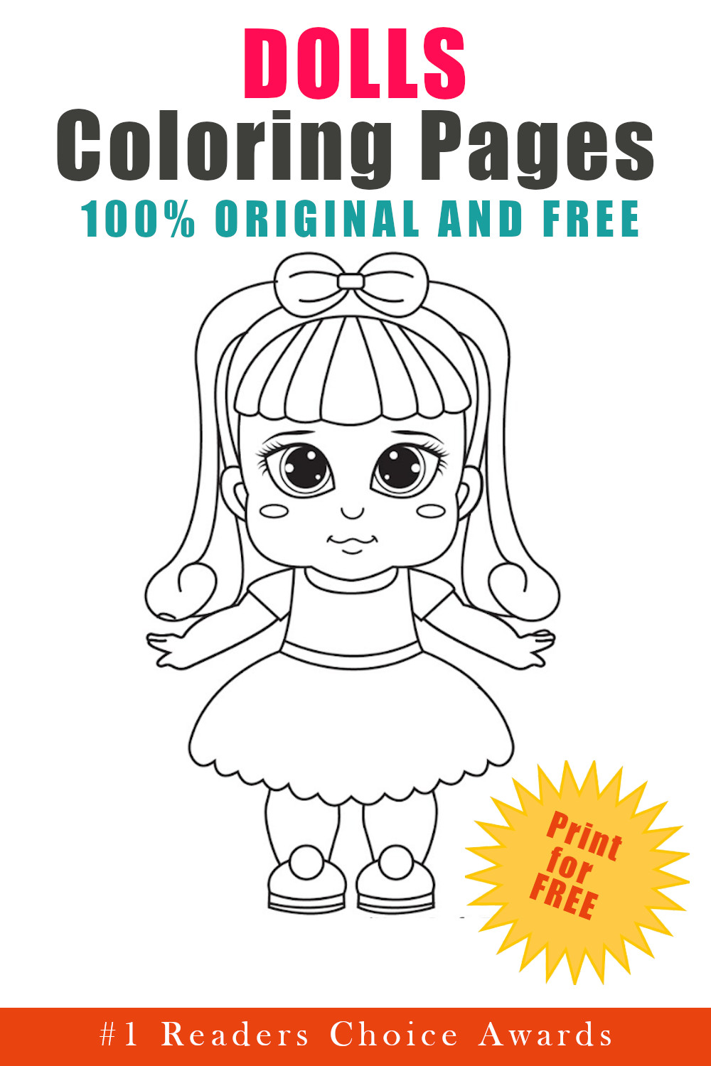 original and free dolls coloring pages