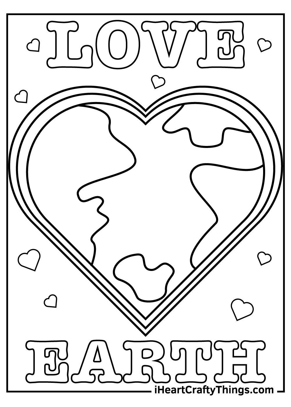 love earth day coloring pages free printable 