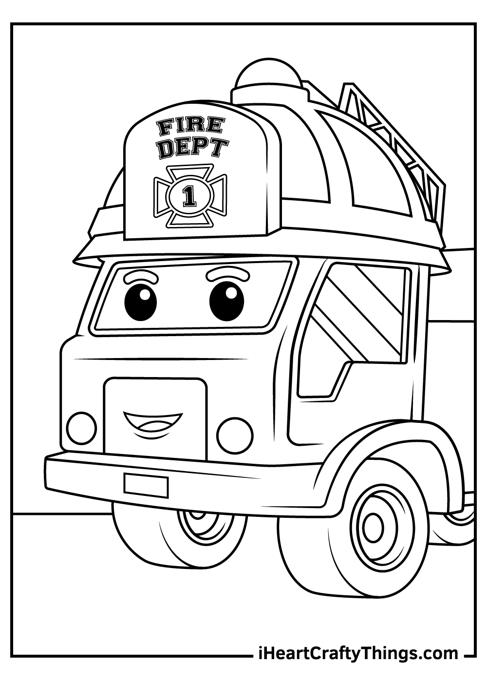 fire truck coloring pages preschool 
