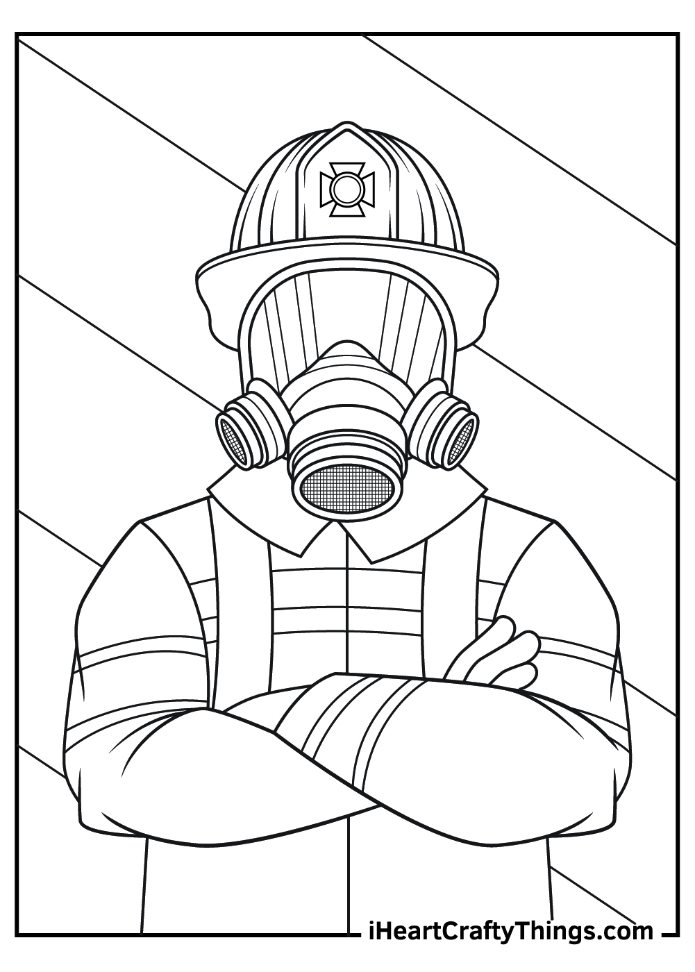 fireman gear coloring pages free to print out