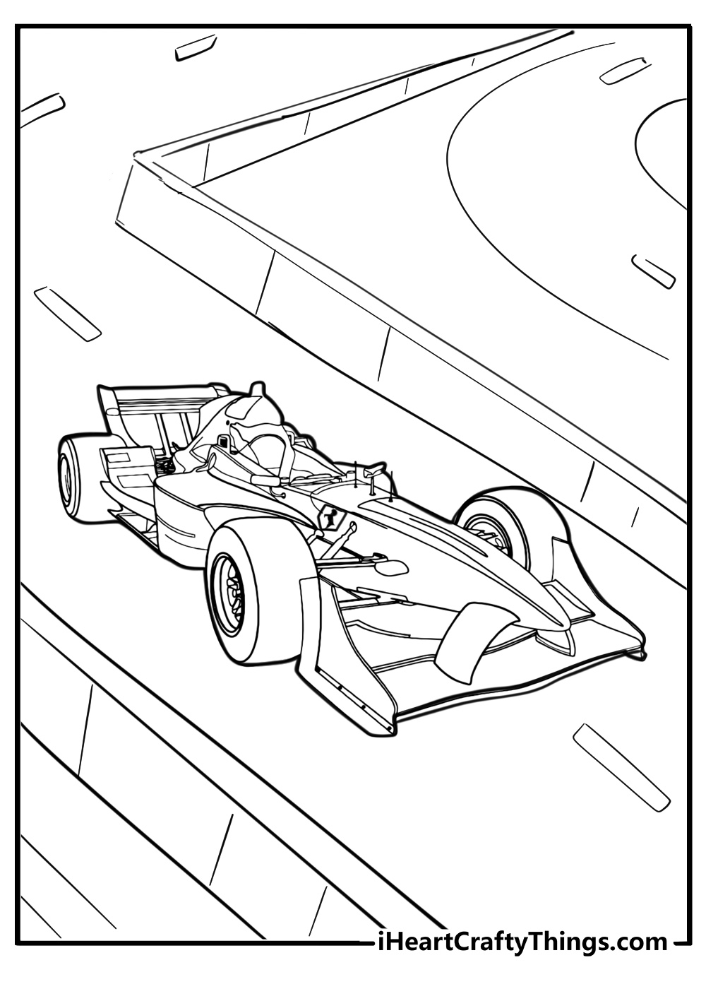 Fl ferrari racing car to color for kids