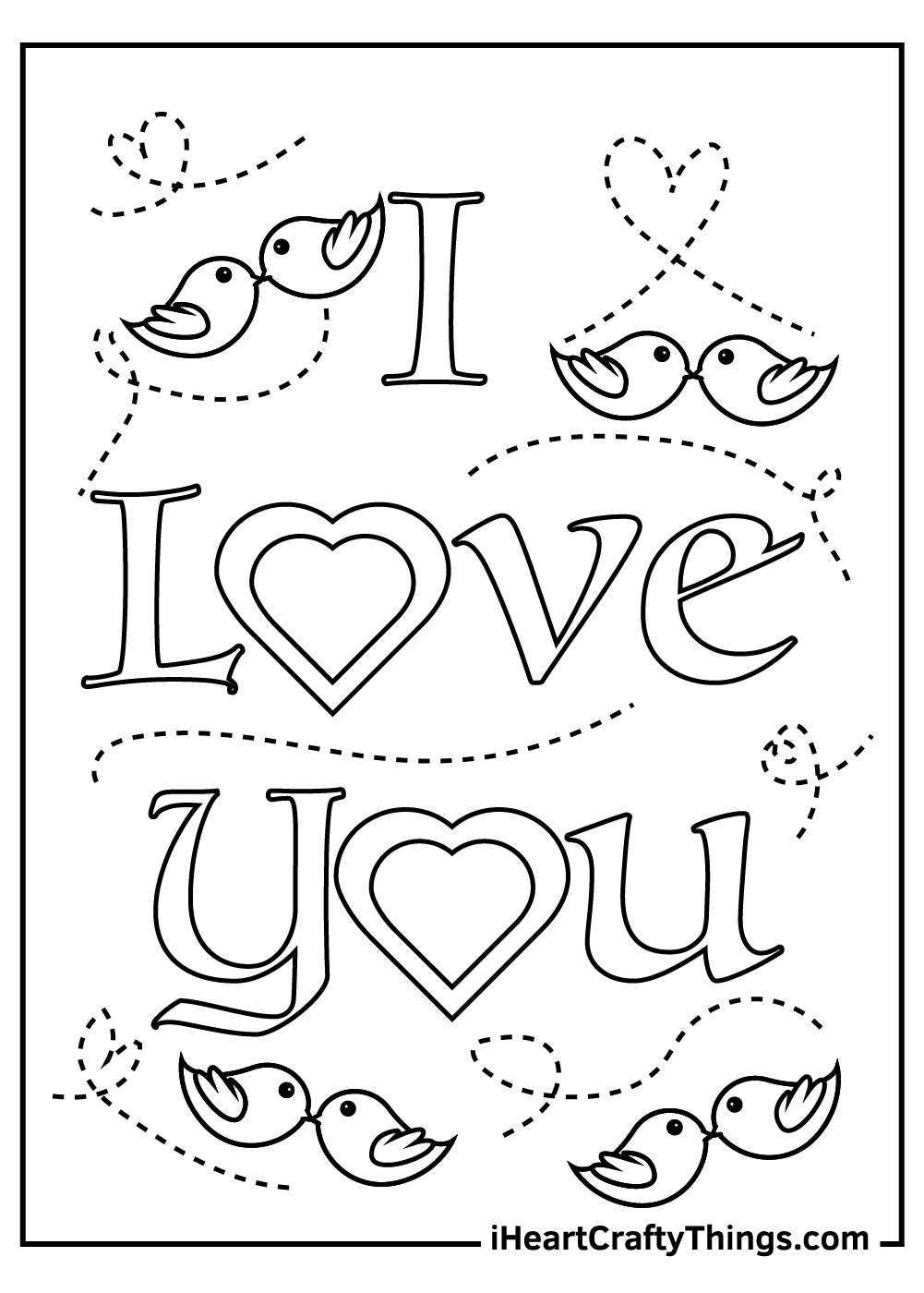 love birds I love you coloring pages