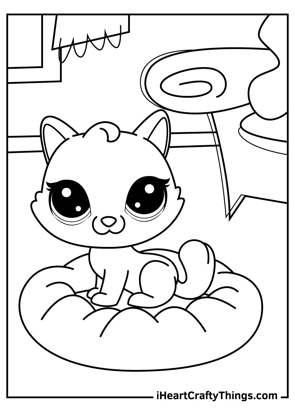 sweet kitten littlest pet shop coloring pages
