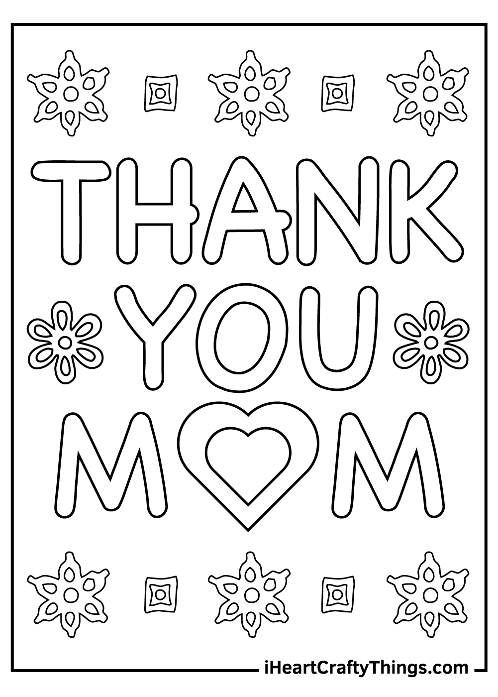 thank you mom coloring pages printable