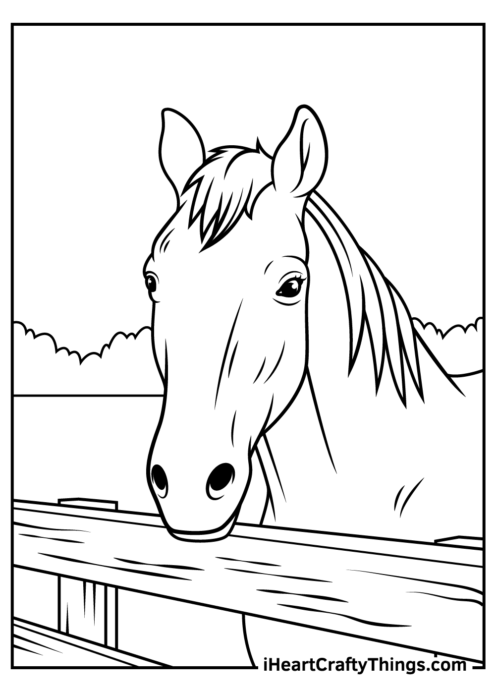 large free printable realistic horse coloring pages