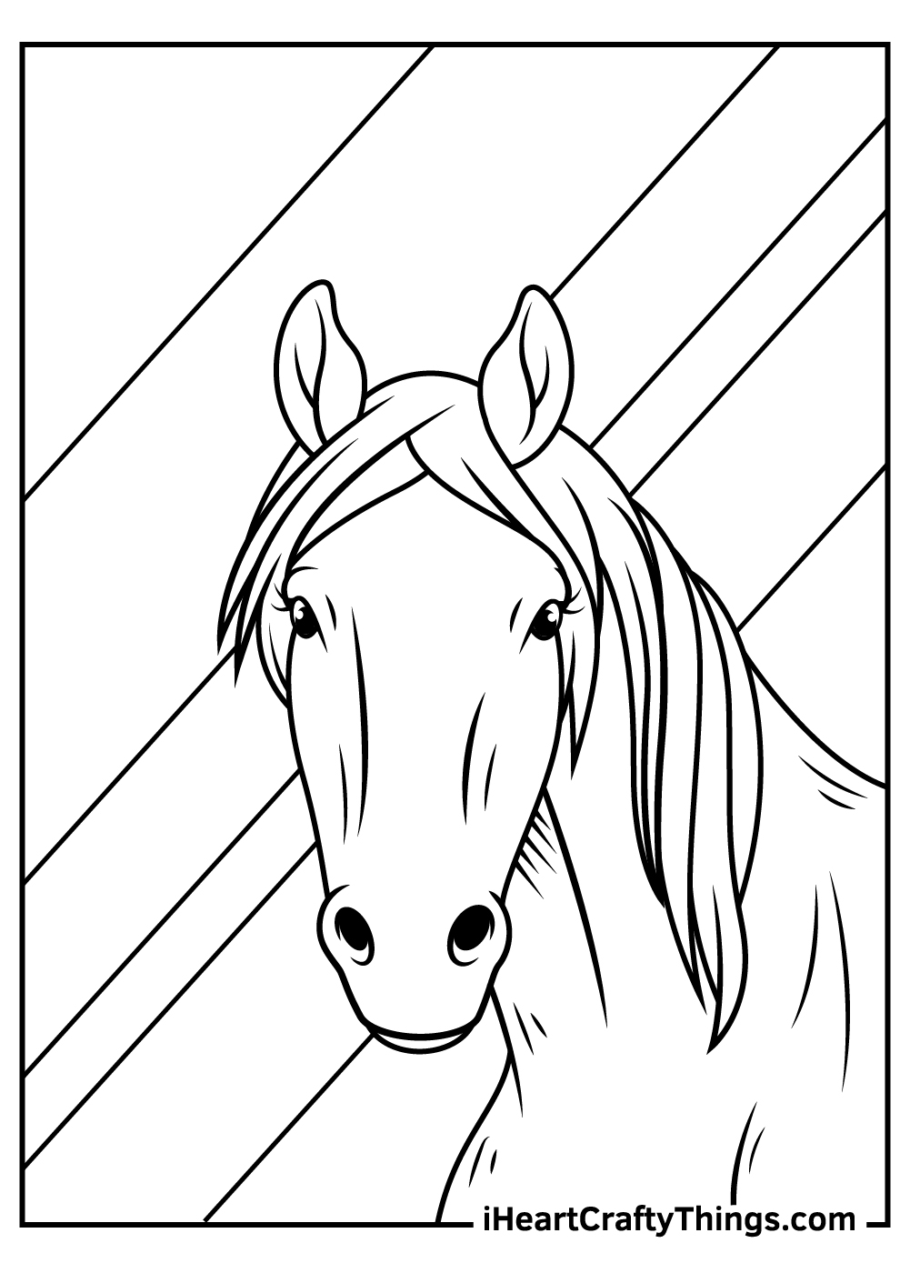 free printable realistic horse coloring pages