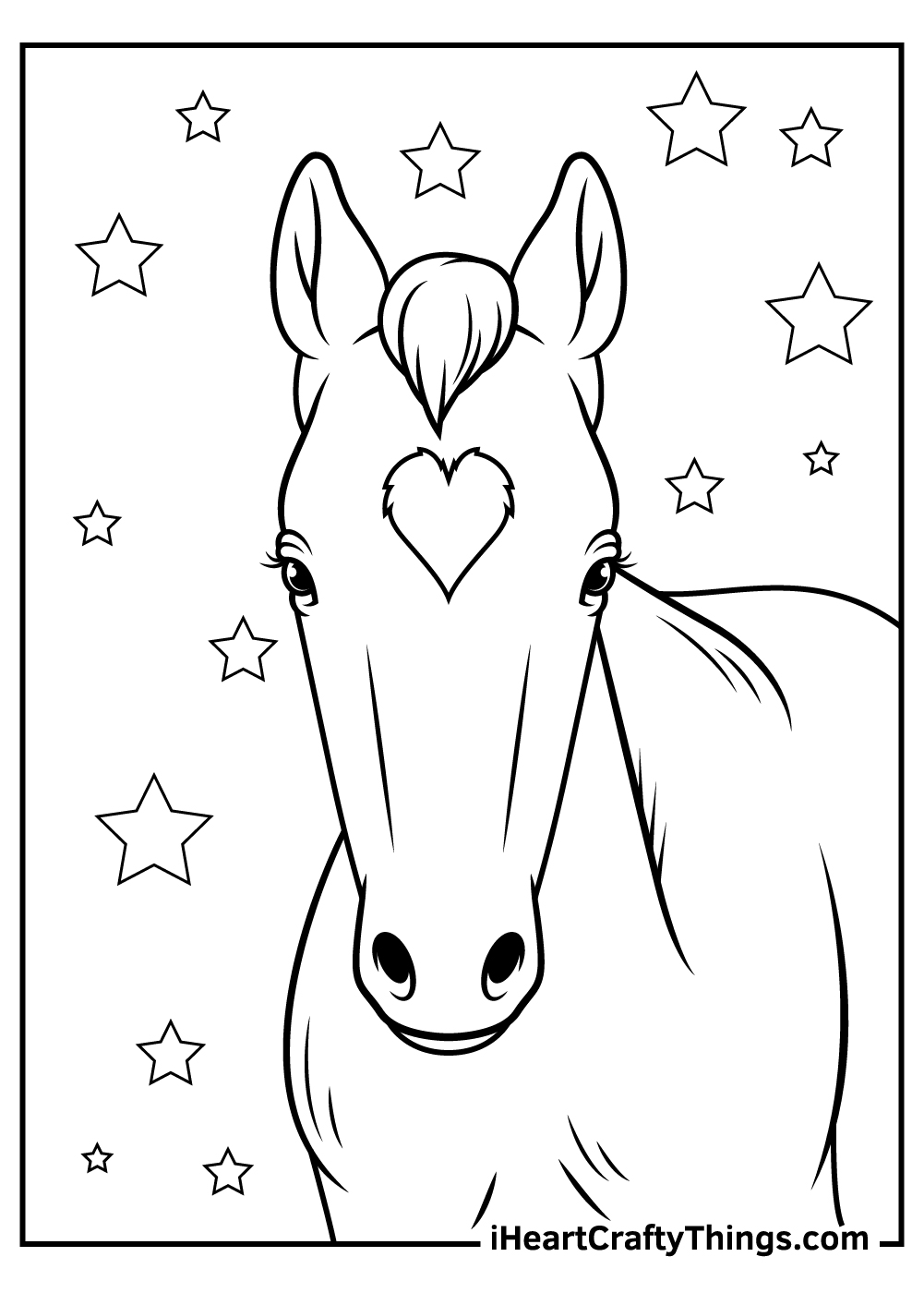 free realistic horse coloring pages 