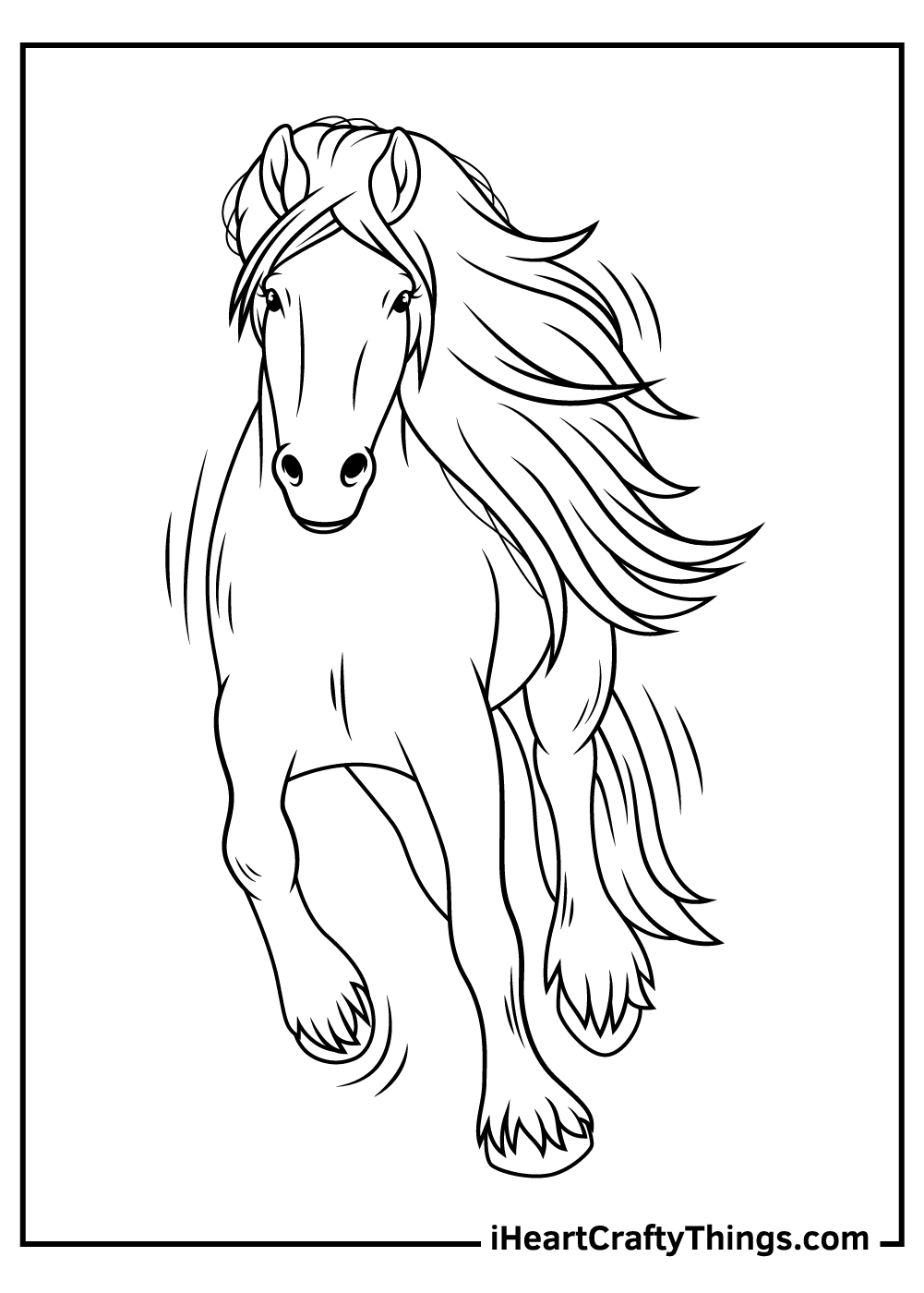 free realistic horse coloring pages printable 