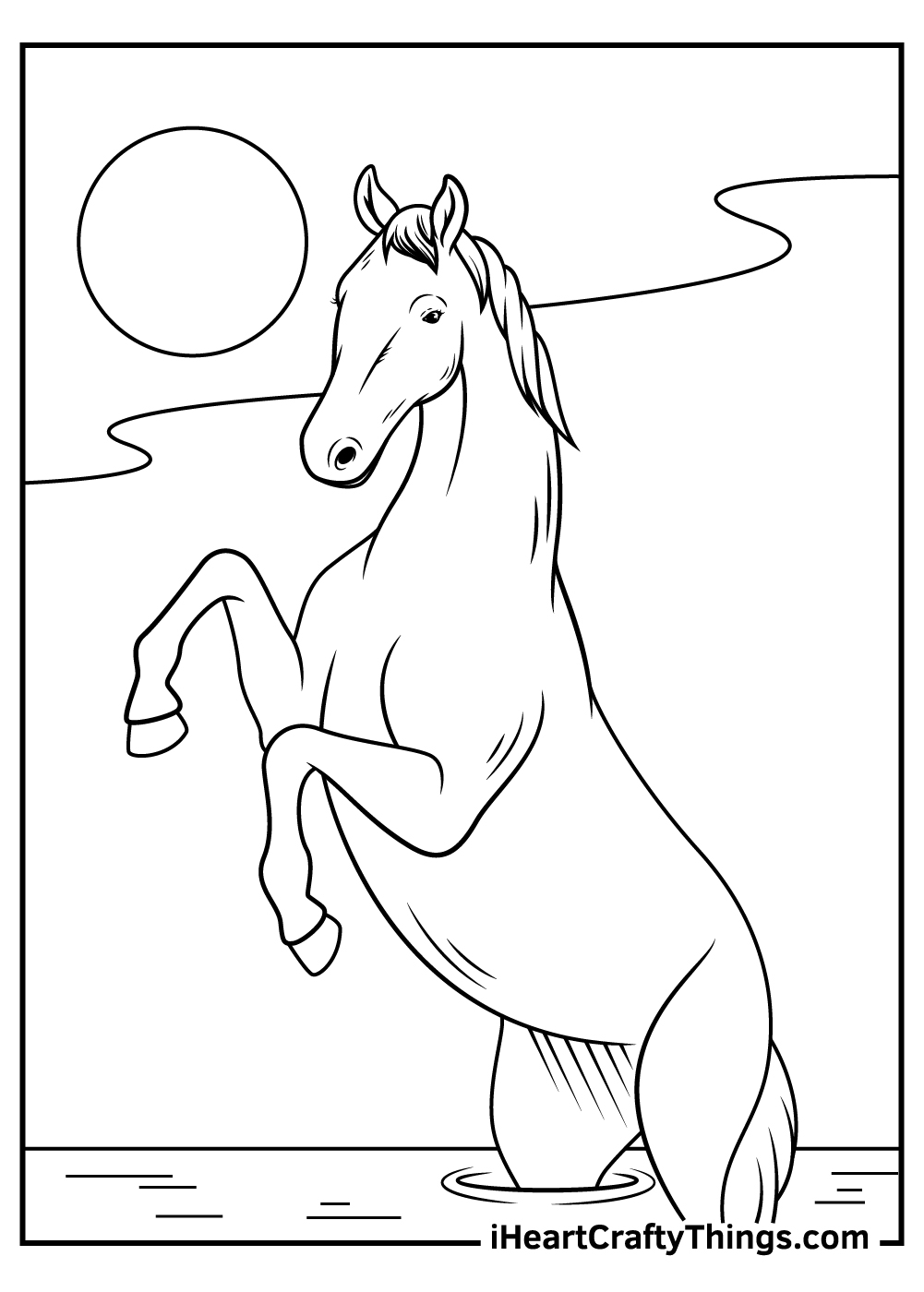 printable realistic horse coloring pages