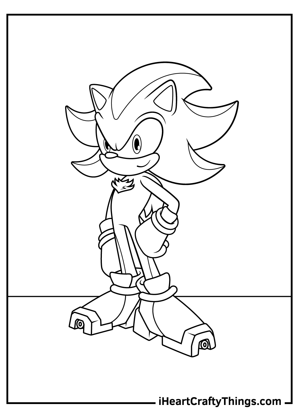 shadow the hedgehog coloring pages to print