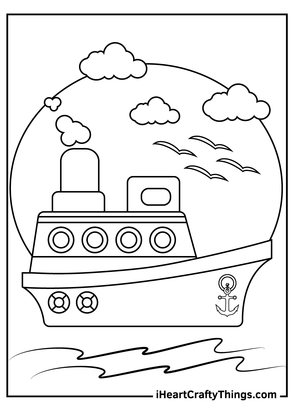 kids boats coloring pages free printables