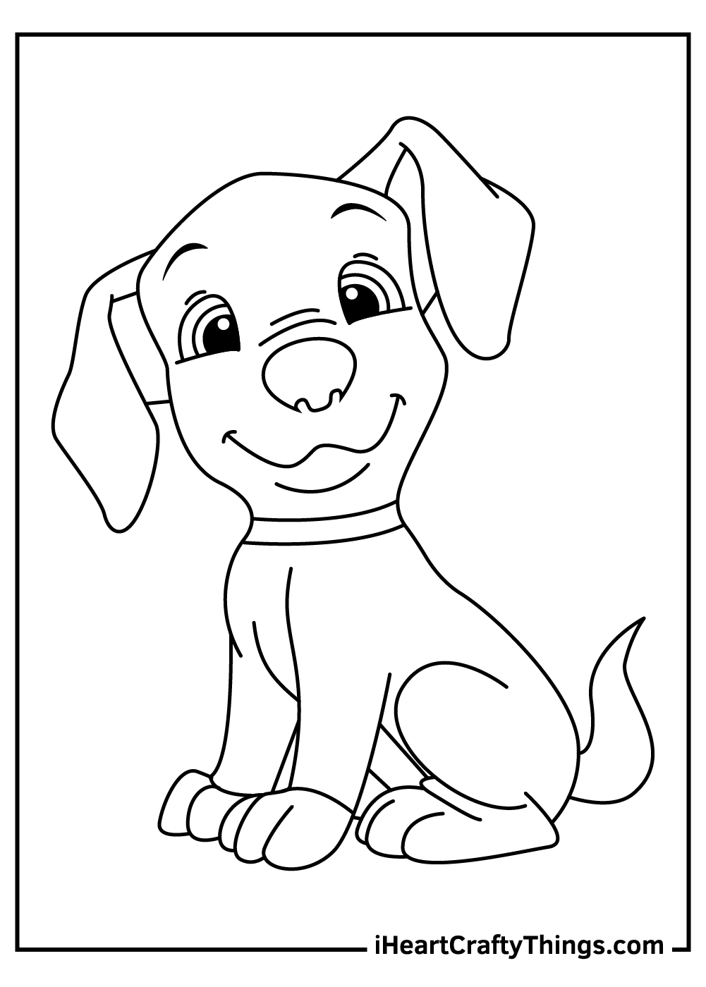 simple puppy coloring pages free printable