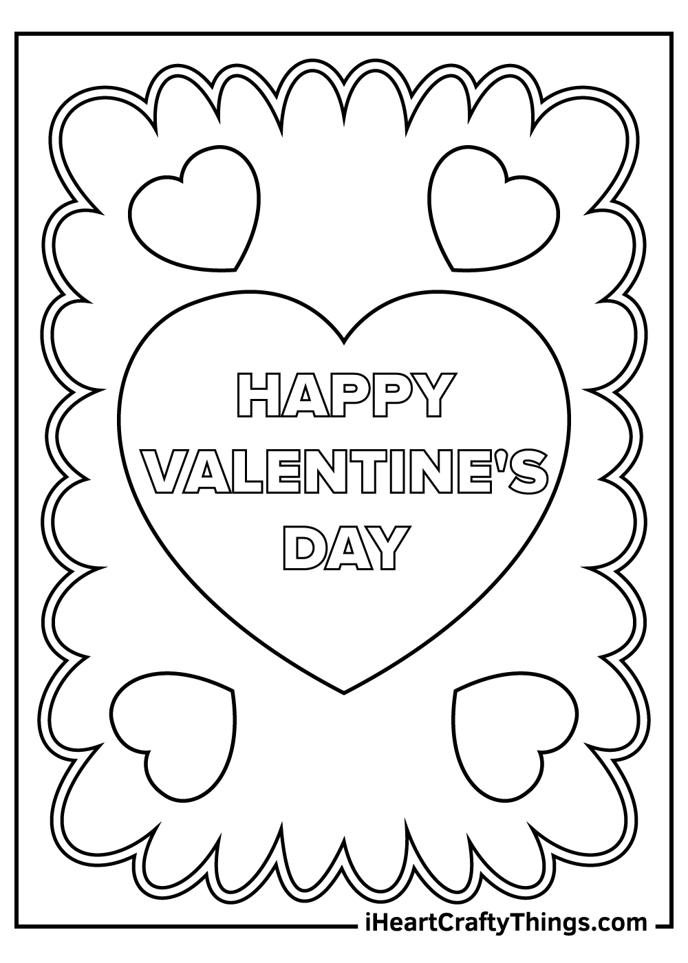 free valentine's coloring pages