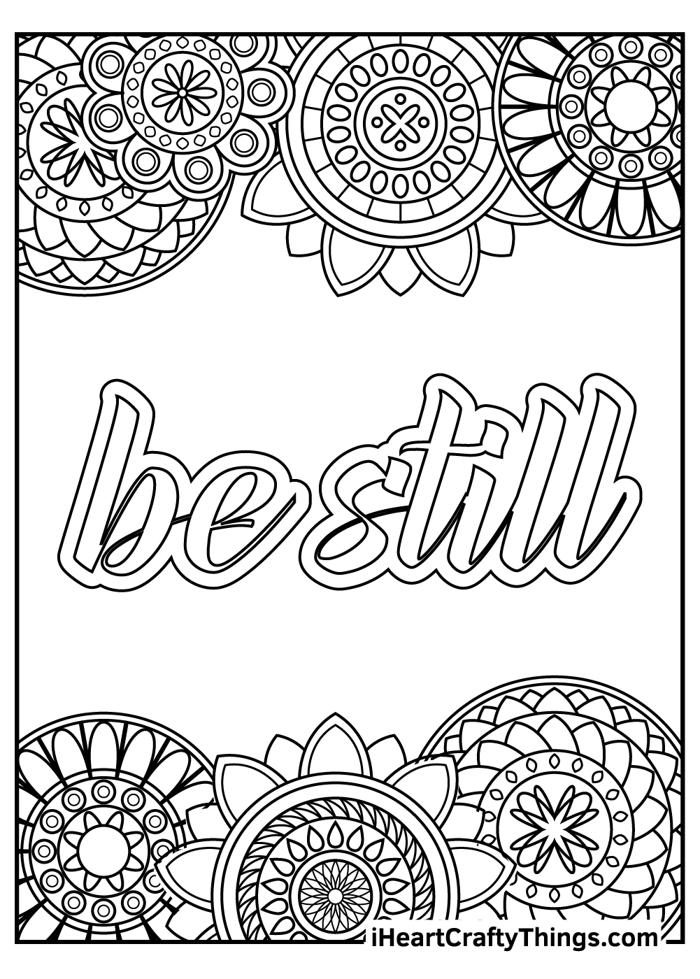 simple stress relief coloring pages free printable