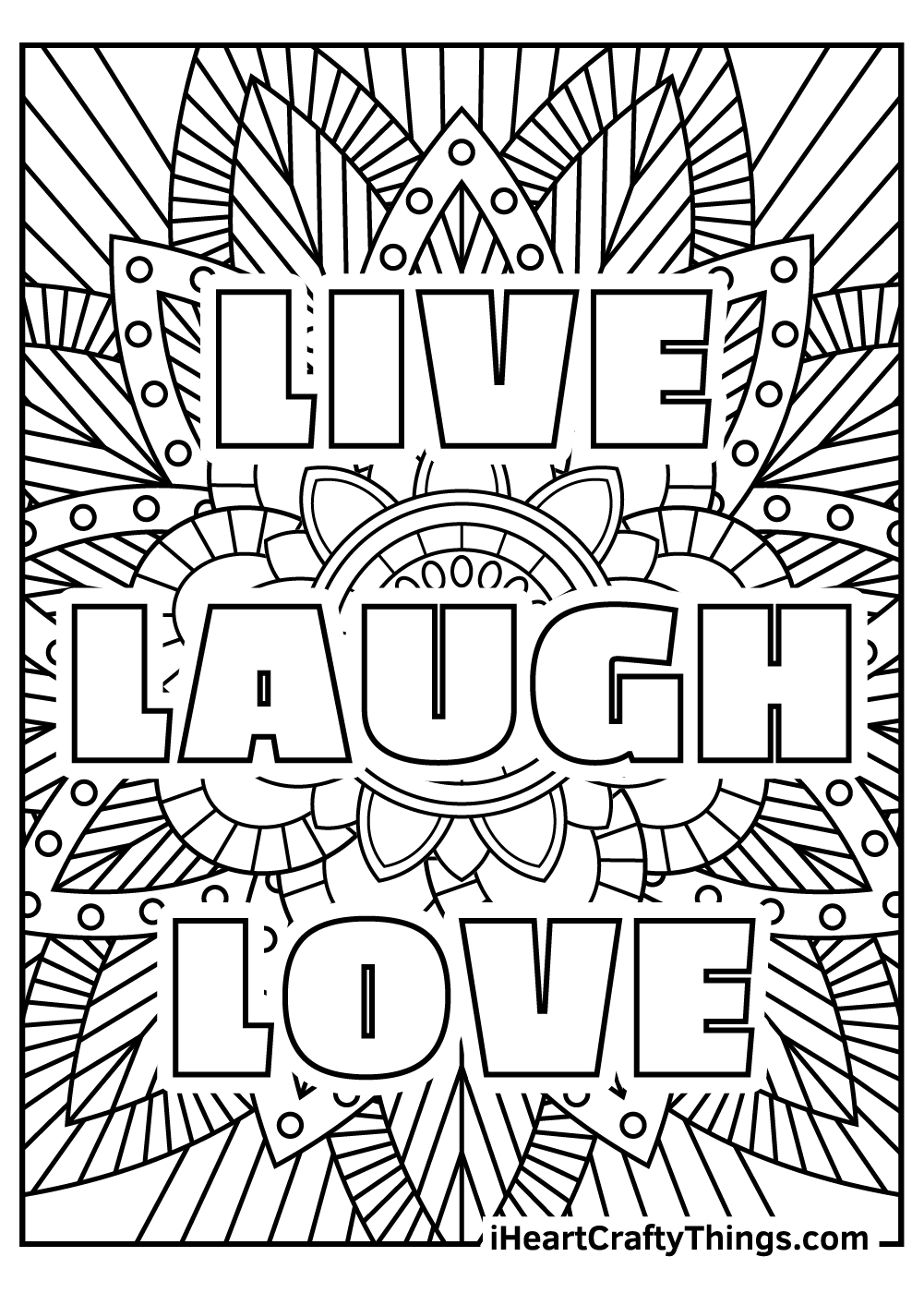 live laugh love stress relief coloring pages free printable