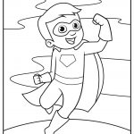 superhero coloring image