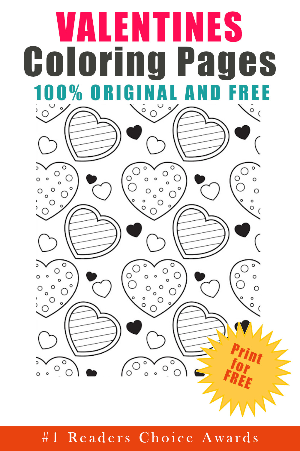 original and free valentine's coloring pages
