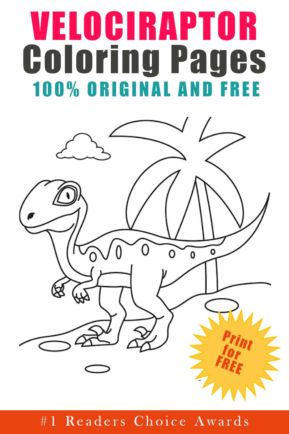 original and free velociraptor coloring pages