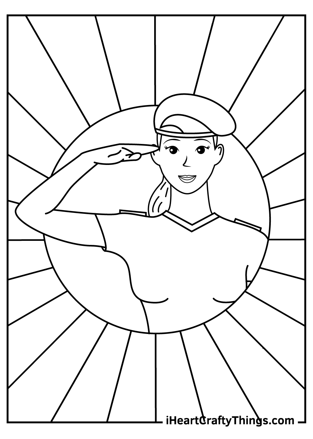 Woman Veteran’s Day Coloring Pages
