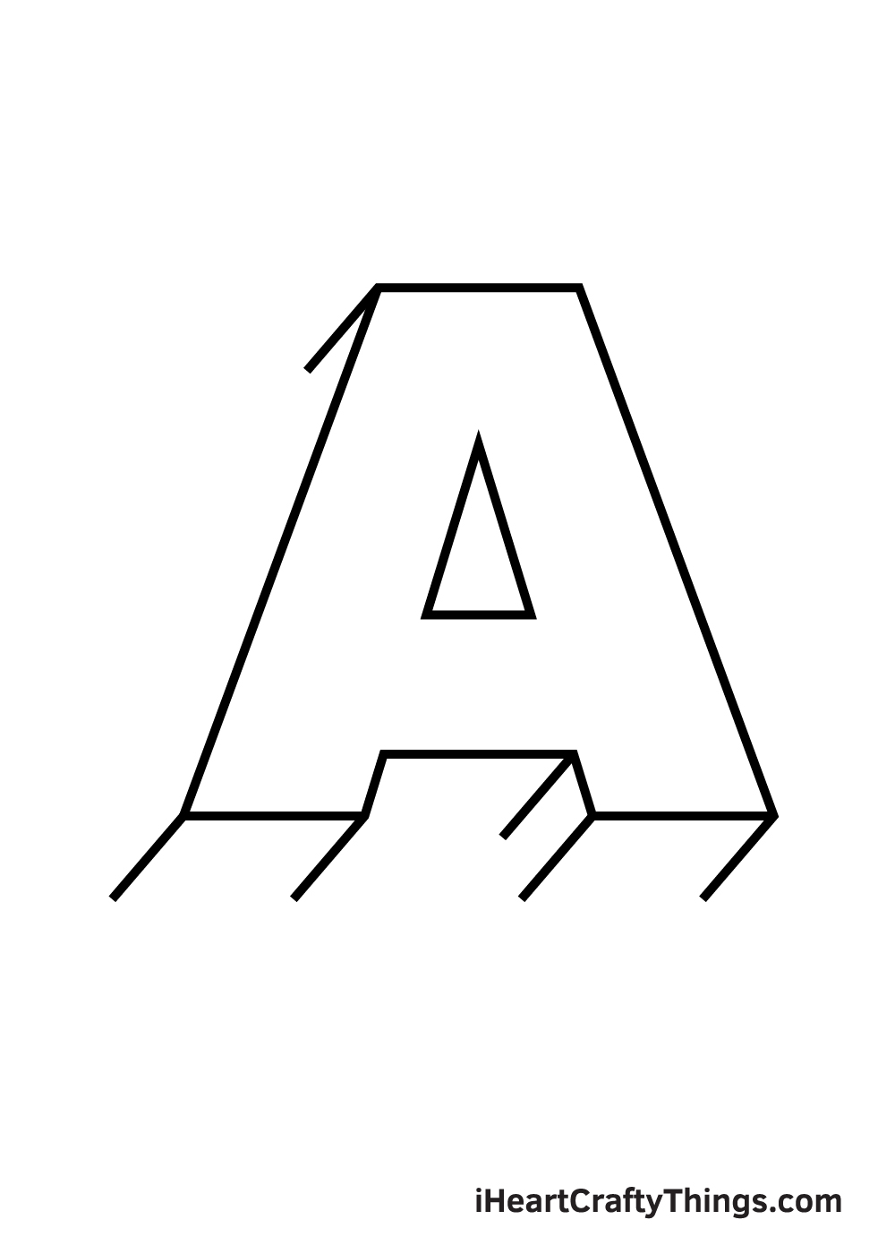 3D letters drawing step 8