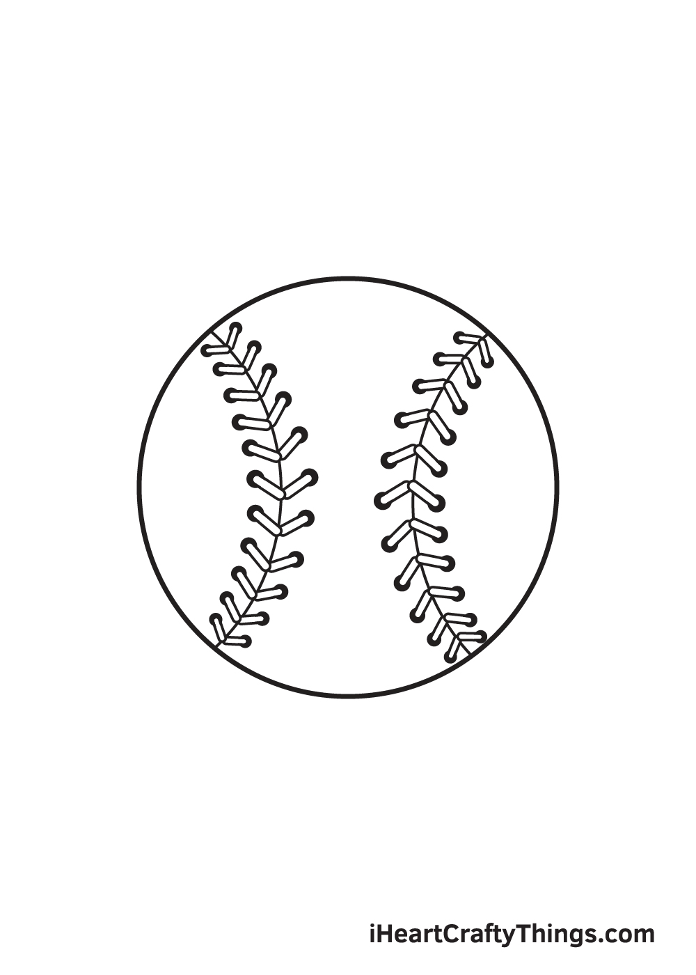 baseball drawing step 9