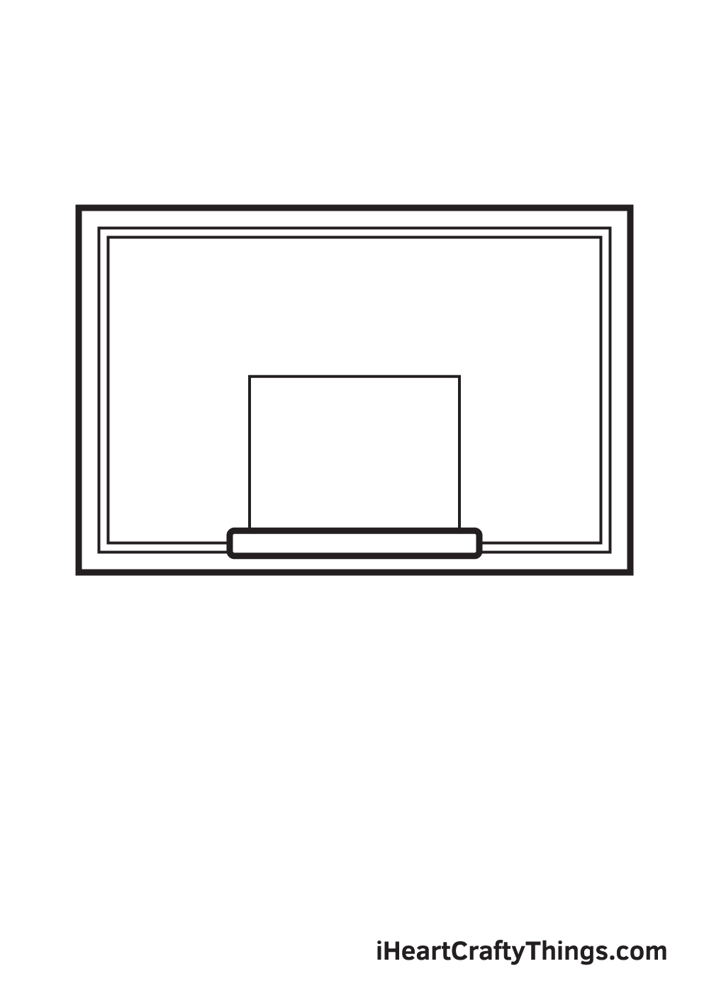 basketball hoop drawing step 4
