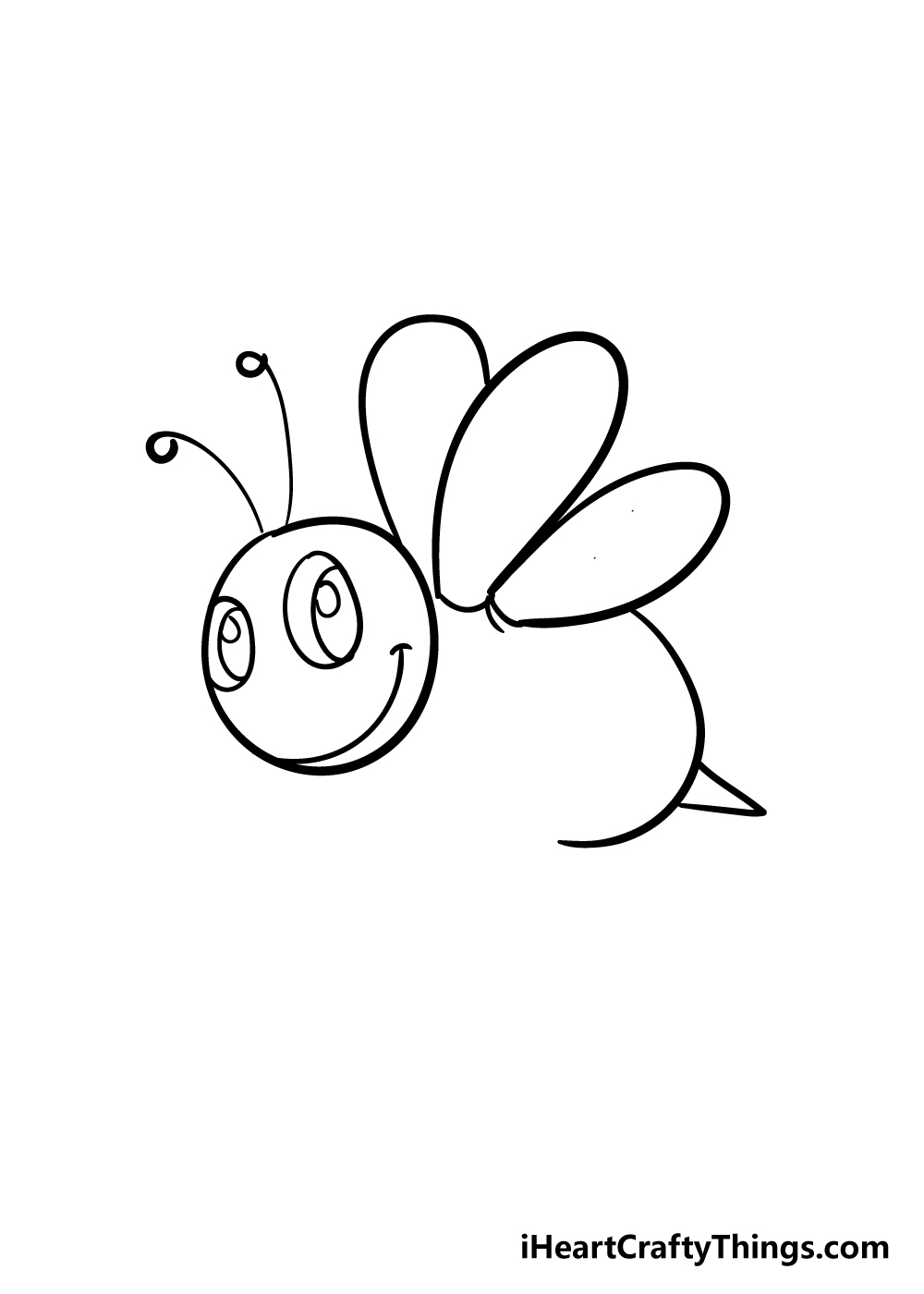 bee drawing step 4