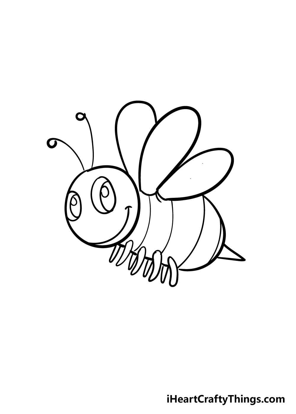 bee drawing step 5