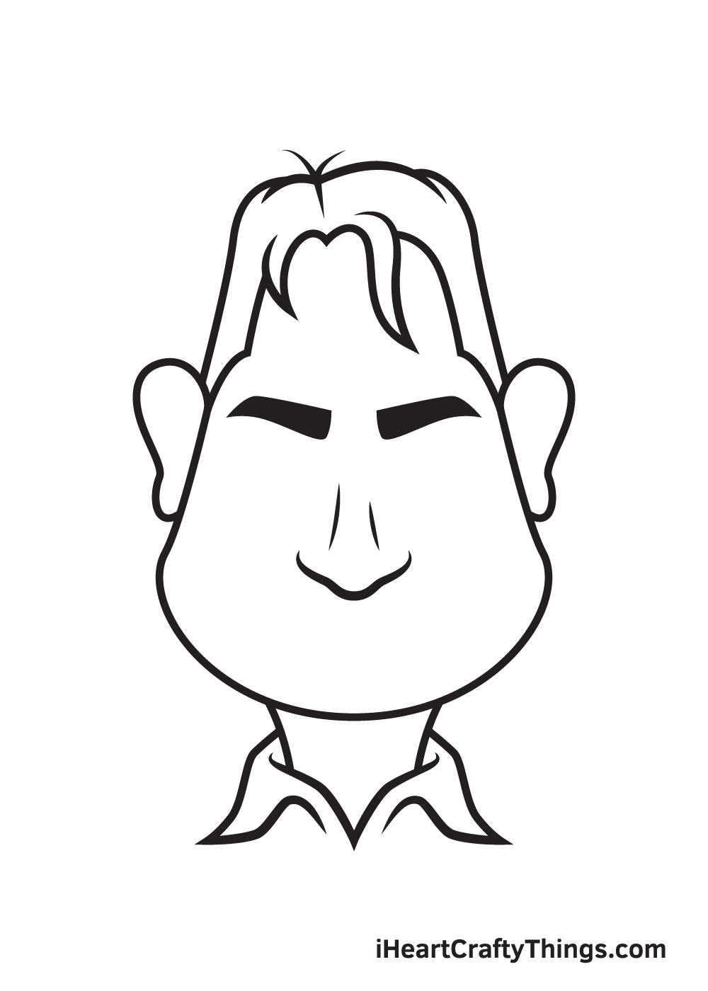caricatures drawing step 7