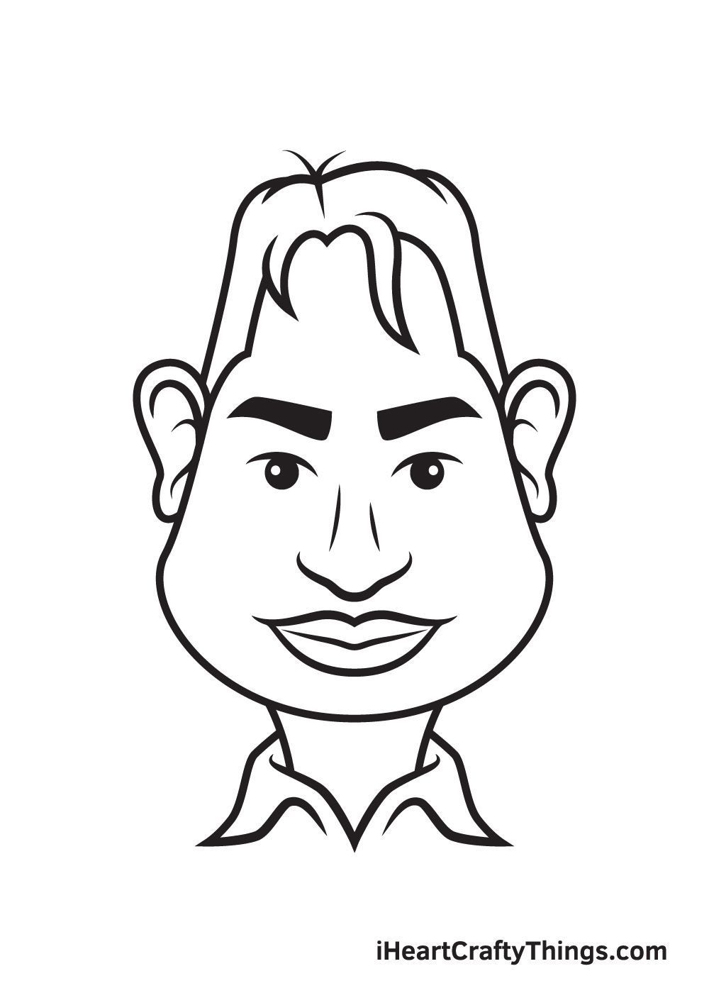 caricatures drawing step 9
