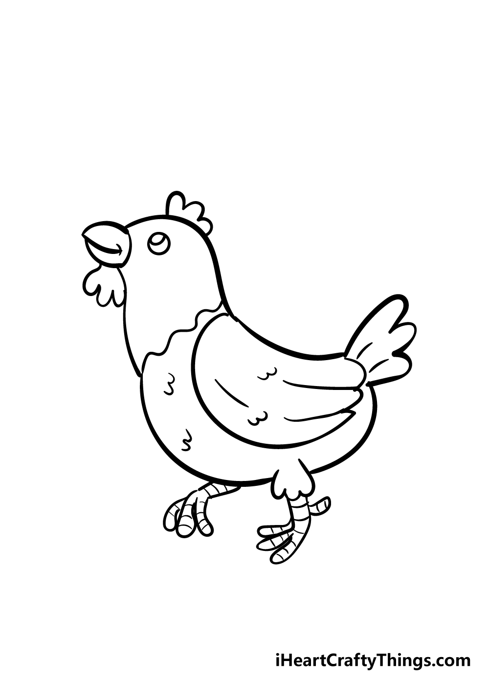 drawing chicken step 7
