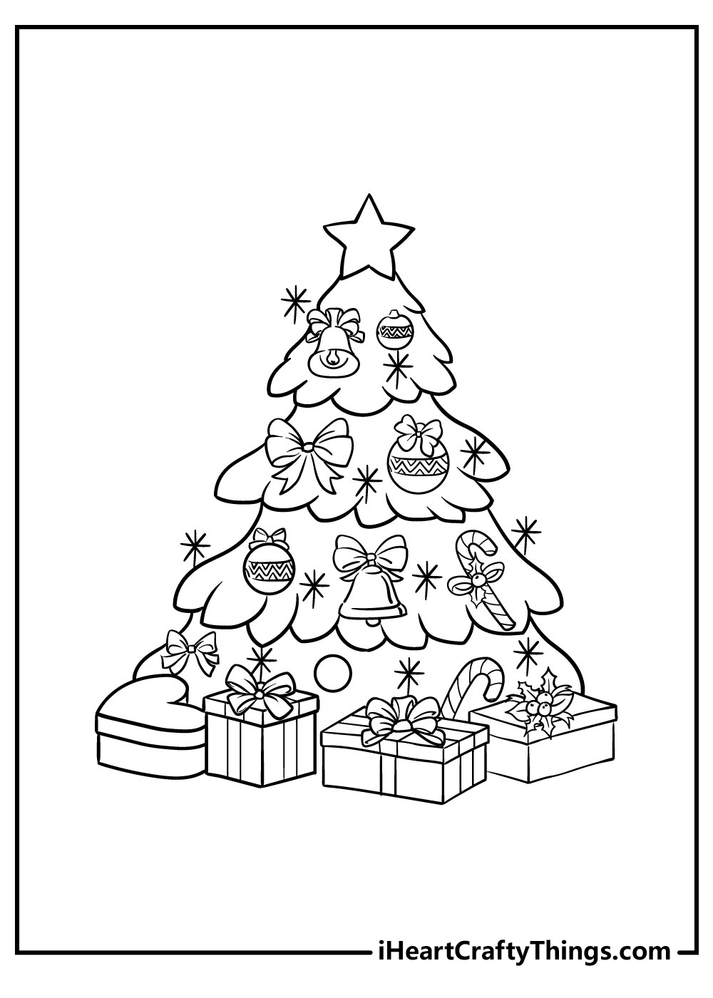 christmas tree coloring pages that you can print