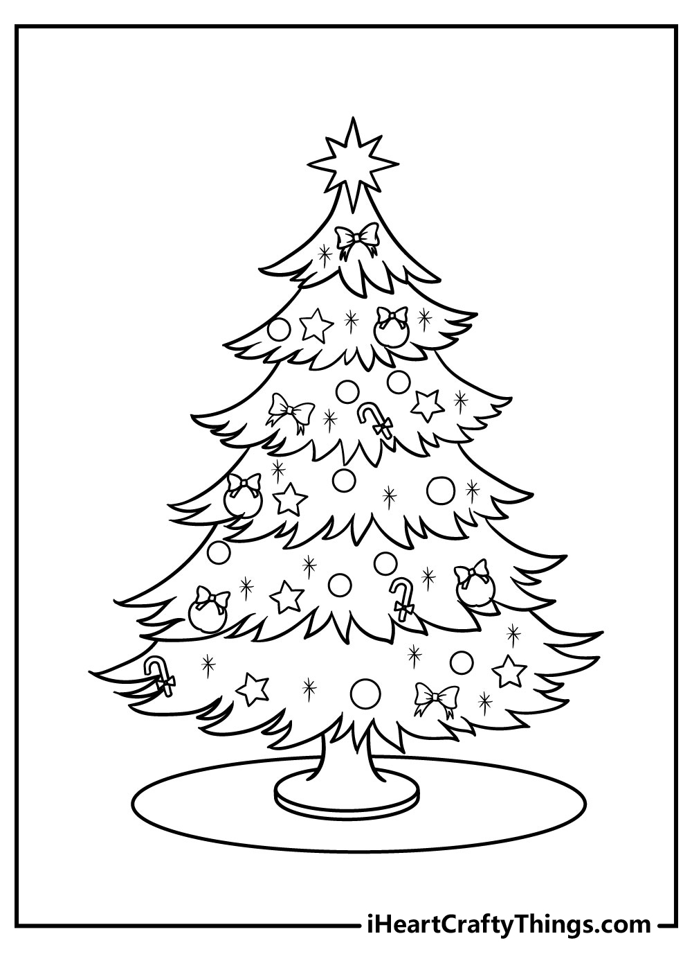 intricate christmas tree coloring pages free printable