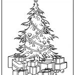 christmas tree coloring images free printable