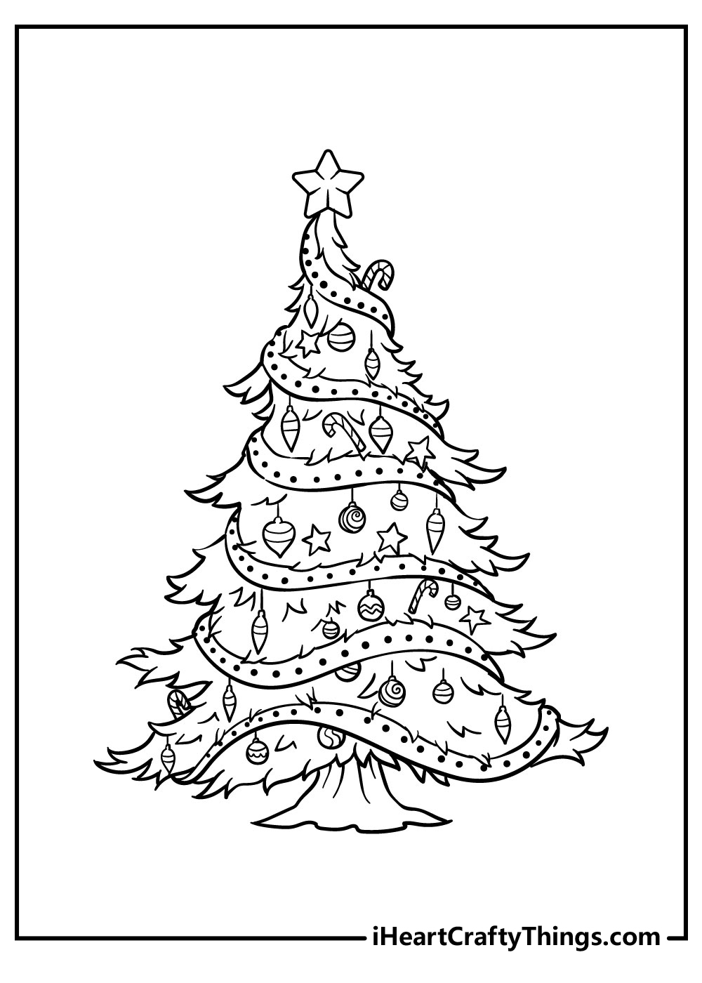 small christmas tree coloring pages free download